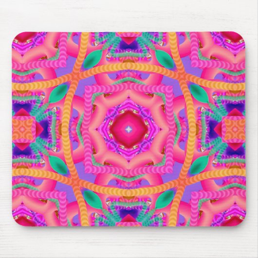 ~ Trippy 3D-Fraktal Muster ~ Maus-Pad Mousepad (Vorne)