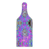 Trippy Abstrakt Aqua, Lima grün und Lila Dahlia Schneidebrett (Vorderseite)