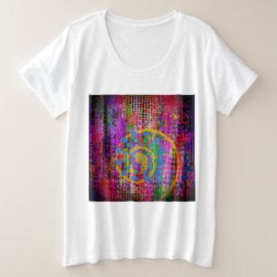 Trippy-Abstrakt Große Größe T-Shirt