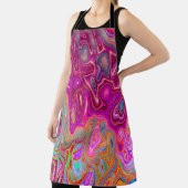 Trippy Abstrakt Magenta Rainbow Colors Retro Art Schürze (InSitu)
