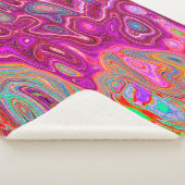 Trippy Abstrakt Magenta Rainbow Colors Retro Art Sherpadecke (3/4)