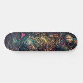 Trippy Abstrakt verlieren Sie sich in Time Skate B Skateboard (Horizontal)