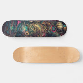 Trippy Abstrakt verlieren Sie sich in Time Skate B Skateboard (Horizontal)