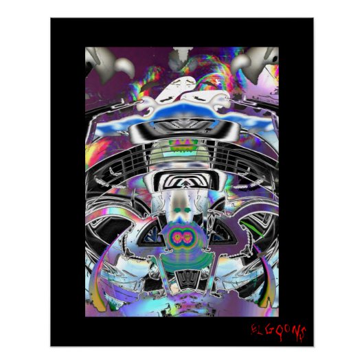 Trippy abstrakte Fotocollage Poster (Vorderseite)