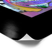 Trippy abstrakte Fotocollage Poster (Ecke)