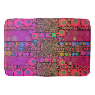 Trippy abstrakter Leopard Badematte