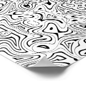 Trippy abstraktes Wirbelmuster Malvorlage Kunst Poster (Ecke)
