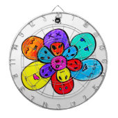 Trippy-Alien-Blume Dartscheibe (vorne)