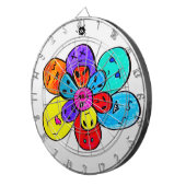 Trippy-Alien-Blume Dartscheibe (Vorderseite rechts)