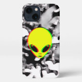 Trippy-Alien-Camouflage iPhone Hülle (Rückseite)