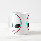 Trippy Alien Kaffeetasse (Vorderseite Links)