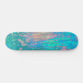 Trippy Aqua Sunrise mit psychedelischen Blume Skateboard (Horizontal)