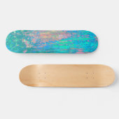 Trippy Aqua Sunrise mit psychedelischen Blume Skateboard (Horizontal)