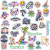 Trippy Art Custom-Cut Vinyl Sticker (Vorderseite)