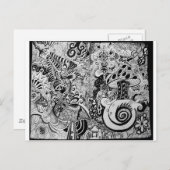 Trippy Art Design Postkarte (Vorne/Hinten)