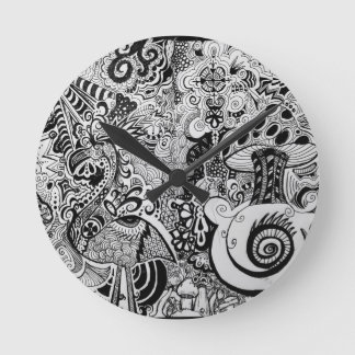 Trippy Art Design Runde Wanduhr