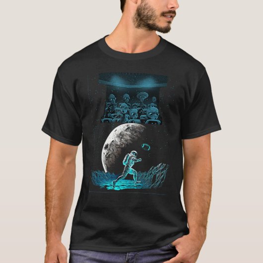Trippy Astronaut Alien Football Cool Psychedelic G T-Shirt (Vorderseite)