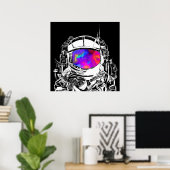 Trippy Astronaut Head Poster (Heimbüro)