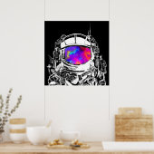 Trippy Astronaut Head Poster (Küche)