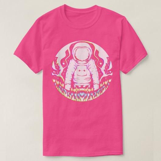 Trippy Astronaut Space Ship T-Shirt (Design vorne)