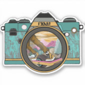 Trippy-Aufkleber für Floating-Kamera Aufkleber (Vorderseite)