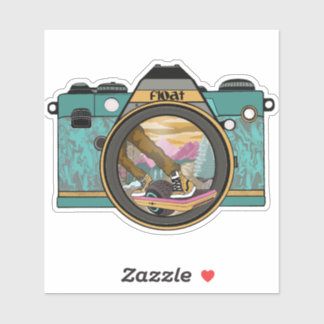 Trippy-Aufkleber für Floating-Kamera Aufkleber