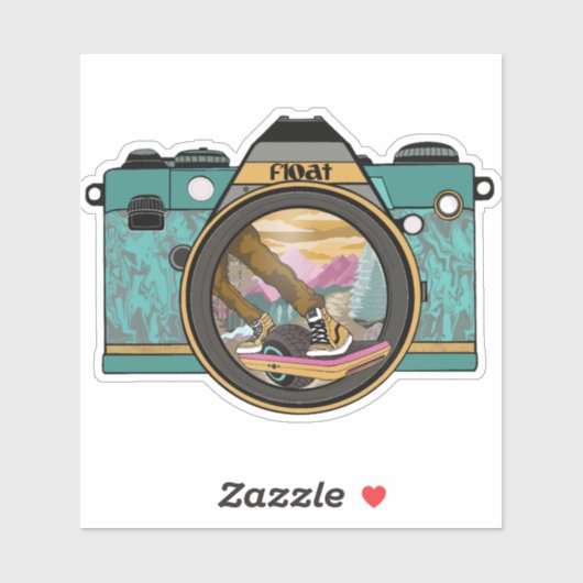 Trippy-Aufkleber für Floating-Kamera Aufkleber (Blatt)
