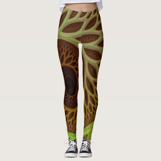 Trippy Baum des Lebens psychedelisch Leggings (Vorderseite)