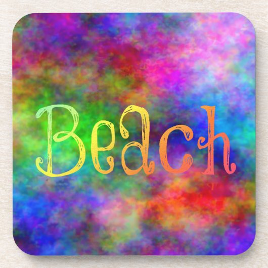 Trippy Beach Getränkeuntersetzer (Vorderseite)