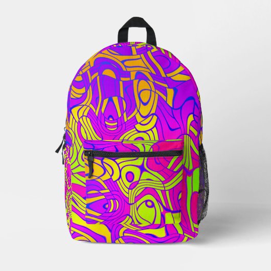 Trippy Bedruckter Rucksack (Vorderseite)