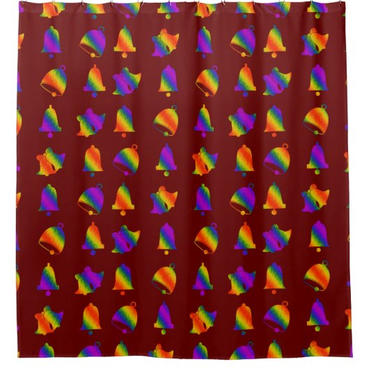 Trippy Bells Christmas Duschvorhang (Vorderseite)
