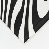 Trippy Black and White Abstrakt Pattern Fleecedecke (Ecke)