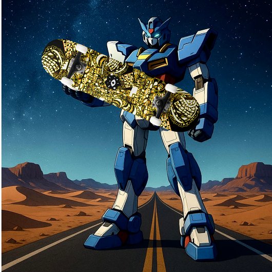 Trippy Black Gold Doodle Skateboard