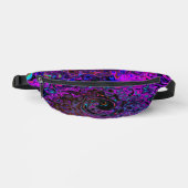 Trippy Black und Magenta Retro Liquid Swirl Bauchtasche (Vorderseite)