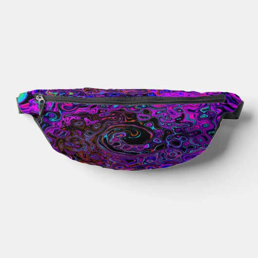 Trippy Black und Magenta Retro Liquid Swirl Bauchtasche (Ablage )