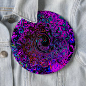 Trippy Black und Magenta Retro Liquid Swirl Button (Beispiel)