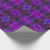Trippy Black und Magenta Retro Liquid Swirl Geschenkpapier (Ecke)