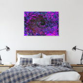 Trippy Black und Magenta Retro Liquid Swirl Leinwanddruck (Insitu (Schlafzimmer))