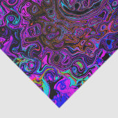 Trippy Black und Magenta Retro Liquid Swirl Seidenpapier (Ausschnitt)