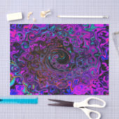 Trippy Black und Magenta Retro Liquid Swirl Seidenpapier (Handwerk)