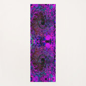 Trippy Black und Magenta Retro Liquid Swirl Yogamatte (Vorderseite)