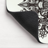 Trippy-Black-White-cool-Psychedelic-Mandala Mousepad (Ecke)