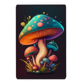 Trippy Blue Amanita Muscaria Flexible Foto Magnet