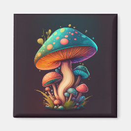 Trippy Blue Amanita Muscaria Flexible Foto Magnet
