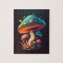 Trippy Blue Amanita Muscaria Flexible Foto Magnet