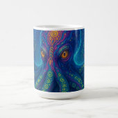 Trippy Blue Octopus Kaffeetasse (Mittel)