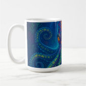 Trippy Blue Octopus Kaffeetasse (Links)