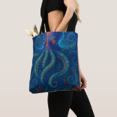 Trippy Blue Octopus Tasche (Von Nahem)