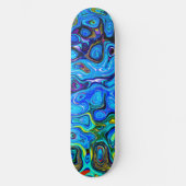 Trippy Blue Skateboard (Vorderseite)