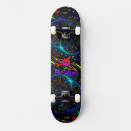 Trippy Blue Spiral Skateboard